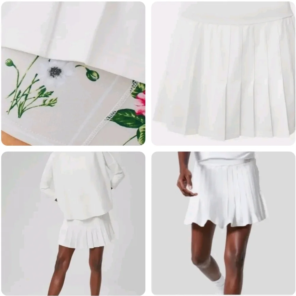 🆕️ Tuckernut Tnuck White & Fresh Buds Tennis Skirt sz Small - Picture 2 of 4